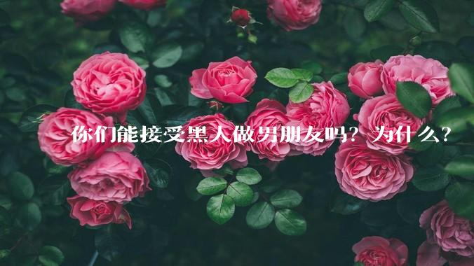 你们能接受黑人做男朋友吗？为什么？